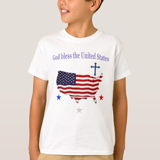 Camiseta Deus abençoe dos EUA (Frente)
