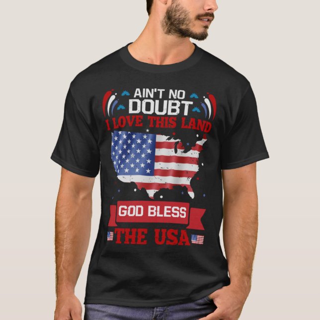 CAMISETA DEUS ABENÇOE EUA (Frente)