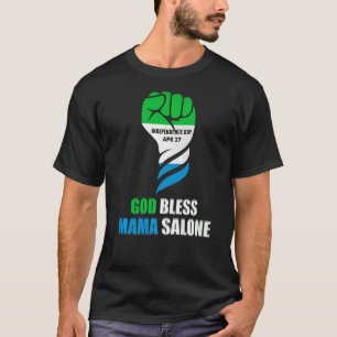 Camiseta Deus abençoe inicial de independência da Serra Leo