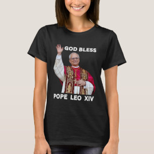 Camiseta Deus abençoe Novo Papa Leo Xiv Igreja Católica Fé 