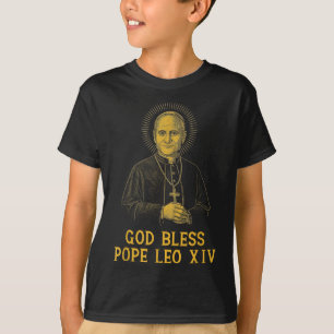 Camiseta Deus abençoe Novo Papa Leo Xiv Igreja Católica Fé