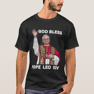 Camiseta Deus abençoe Novo Papa Leo Xiv Igreja Católica Fé