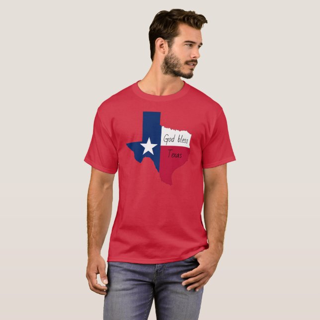 Camiseta Deus abençoe o Texas (Frente Completa)