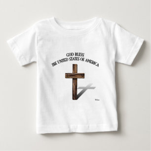 Camiseta DEUS ABENÇOE OS ESTADOS UNIDOS DA AMÉRICA cruz rob
