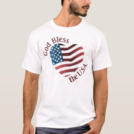 Camiseta Deus Abençoe os EUA América 