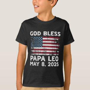 Camiseta Deus abençoe Papa Leo Us Novo Papa Leo Americano
