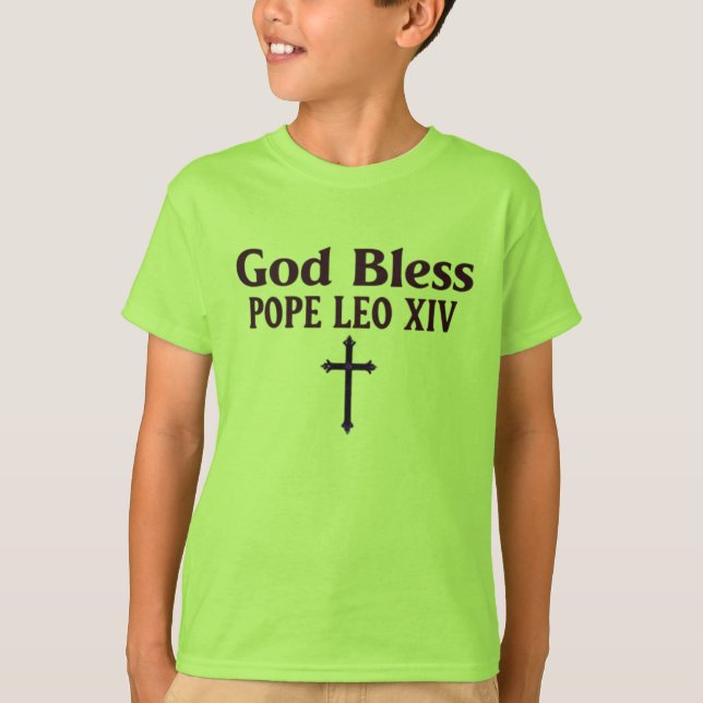 Camiseta Deus abençoe Papa Leo XIV (Frente)