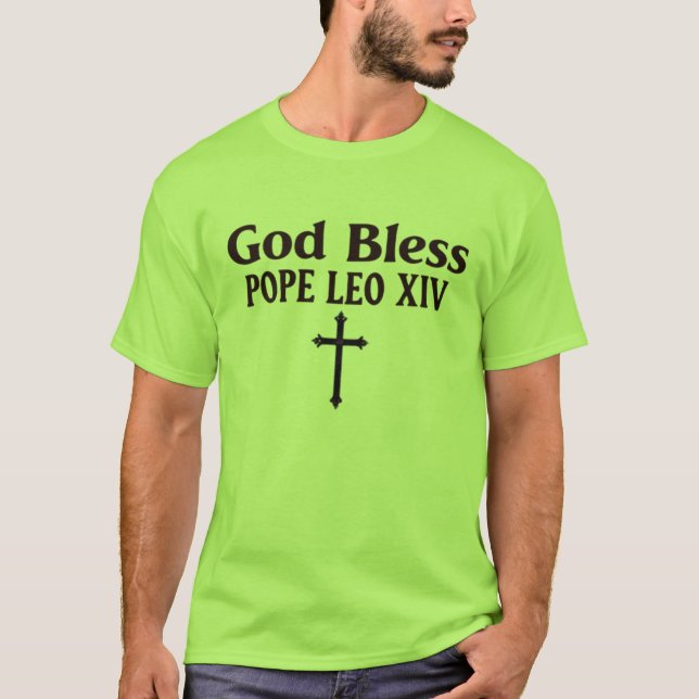 Camiseta Deus abençoe Papa Leo XIV (Frente)