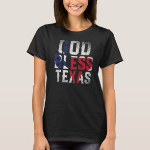 Camiseta Deus abençoe Texas Flag Patriótico e Ortoso Estado