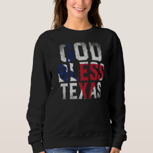 Camiseta Deus abençoe Texas Flag Patriótico e Ortoso Estado