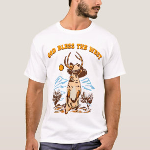 Camiseta Deus abençoe Vintage West Cowboy Music Country