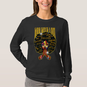 Camiseta Deus Africano Diz Que Sou Pela Mulher Dourada Mãe