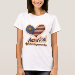 Camiseta Deus Americano Deu Sua Graça Ao Patriótico