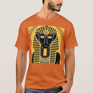 Camiseta deus animaloide humano egípcio na cidade amigo