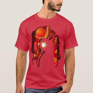 Camiseta Deus Anubis Do Morto Com A Basteta A Deusa Pré