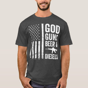 Camiseta DEUS ARMAS DE CERVEJA DIESELS Mecânico de caminh
