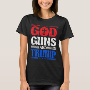 Camiseta Deus Armas E Bandeira Americana Trump Patriota
