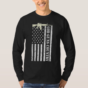 Camiseta Deus Armas País Com Bandeira Americana Patriota_