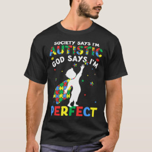 Camiseta Deus Autista Diz Que Sou Puzzle Perfeito Conscient
