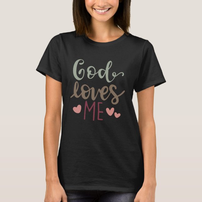 Camiseta Deus Bonito Ama Fé de Convicção Religiosa Convicçã (Frente)