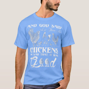 Camiseta Deus Chicken e Me Engraçado pelos amantes de galin