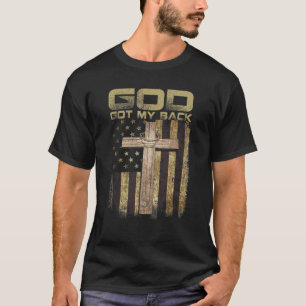 Camiseta Deus Conseguiu Minha Bandeira Americana Cristã Jes