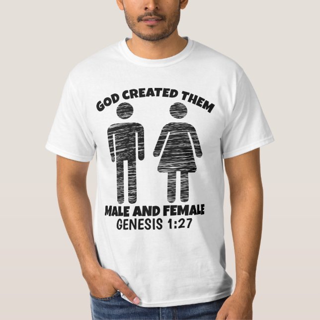 CAMISETA DEUS CRIOU CAMISAS-T MASCULINAS E FEMININAS CRISTÃ (Frente)