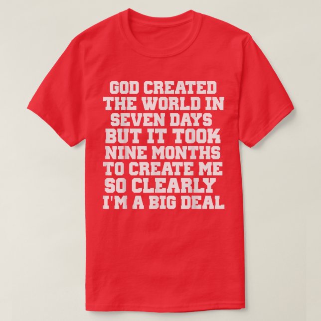 CAMISETA DEUS CRIOU O MUNDO EM 7 DIAS (Frente do Design)