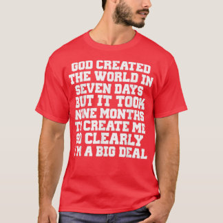 CAMISETA DEUS CRIOU O MUNDO EM 7 DIAS