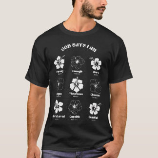 Camiseta Deus Cristão Diz Eu Sou Flor De Hibisco Aloha Hava