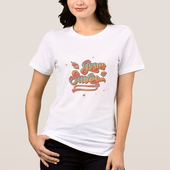 Camiseta Deus Cristão Jesus Personalizado Salva (Frente)