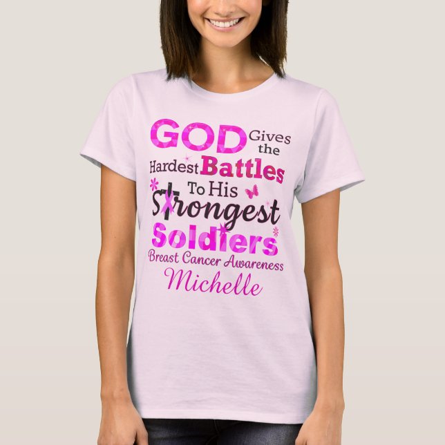 Camiseta DEUS Dá as Batalhas Mais Difíceis (Frente)