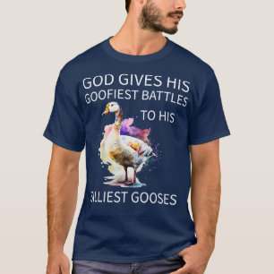 Camiseta Deus Dá As Suas Batalhas Mais Goofistas Ao Seu Goo
