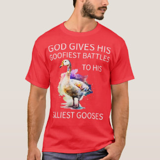 Camiseta Deus Dá As Suas Batalhas Mais Goofistas Ao Seu Goo