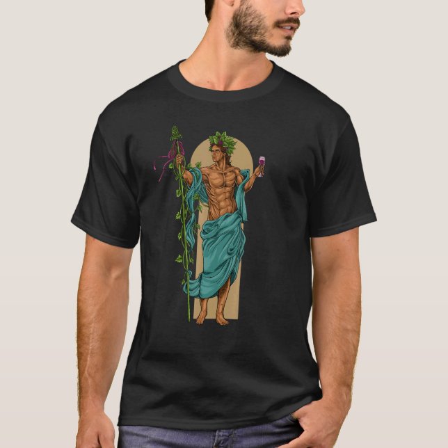 Camiseta Deus Da mitologia grega Bacchus Dionysus (Frente)