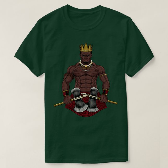 Camiseta Deus da religião Yorubá Aganju (Frente do Design)