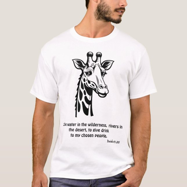 Camiseta Deus dará água na girafa selvagem (Frente)