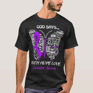 Camiseta Deus Diga Fé Esperança Ama Sarcoidose Dar Consciên