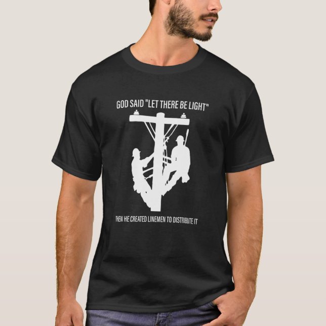 Camiseta Deus Disse Que Havia Linemen Criado Para Dis (Frente)