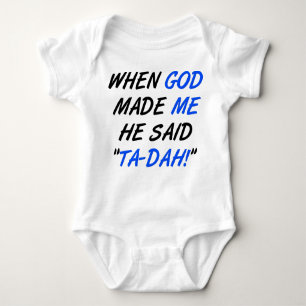 Camiseta Deus Disse Tadah Funny Romper Creeper Bodycase