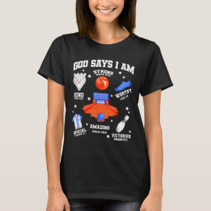 Camiseta Deus Diz Eu Sou Amante de Boliche Homens Mulheres
