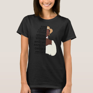 Camiseta Deus Diz Melanin Girl International Women Day Girl
