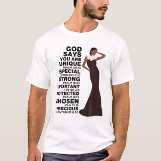 Camiseta Deus Diz Melanin Girl International Women Day Girl