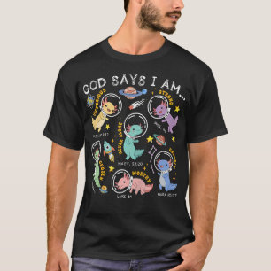 Camiseta Deus Diz Que Eu Sou Axolote Espaço Exterior Cristã