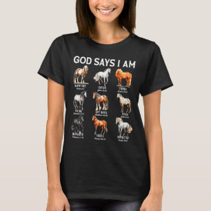 Camiseta Deus Diz Que Eu Sou Cavalo Cristã Garota Adolescen