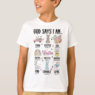 Camiseta Deus Diz Que Eu Sou Dia De Páscoa Engraçado Cristã