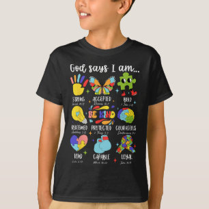 Camiseta Deus Diz Que Eu Sou Gentil Consciência do Autismo