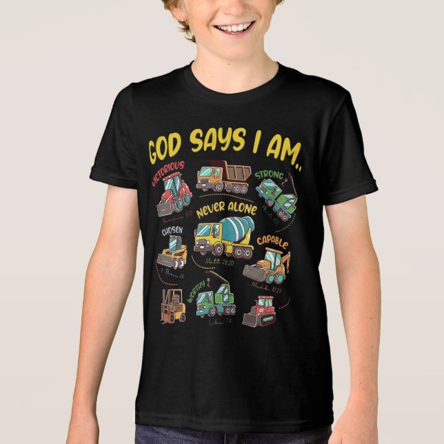 Camiseta Deus Diz Que Sou... Fé de Construção (Frente)