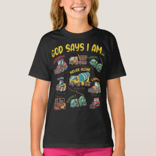 Camiseta Deus Diz Que Sou... Fé de Construção