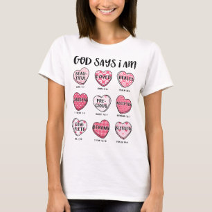 Camiseta Deus Diz Que Sou Namorados Candy Religião Cristã